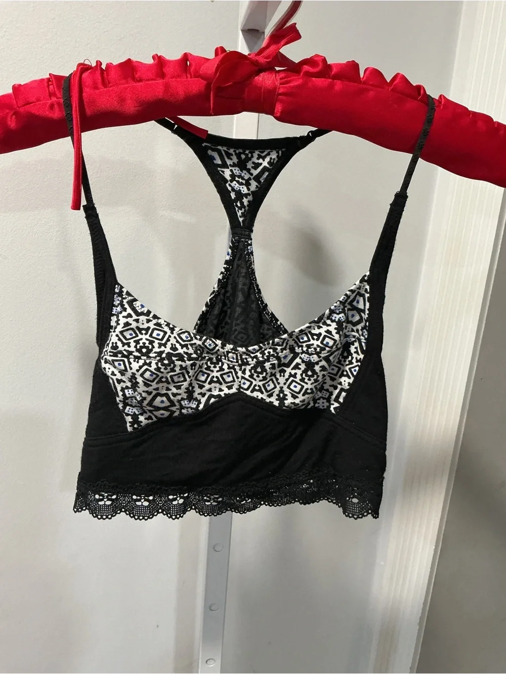 Free People printed racerback longline bralette from the Free People Intimately